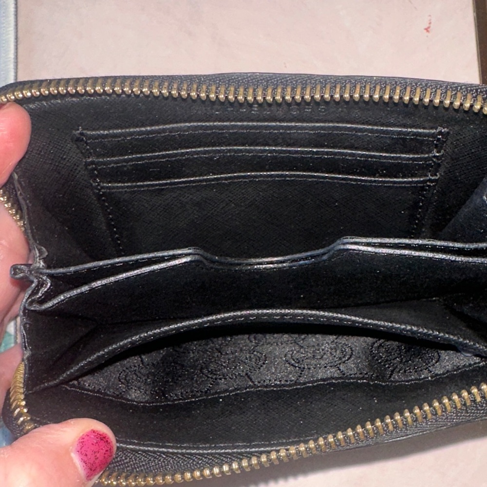 Michael Kors Black Textured Wristlet with Gold Accents - Picture 8 of 11